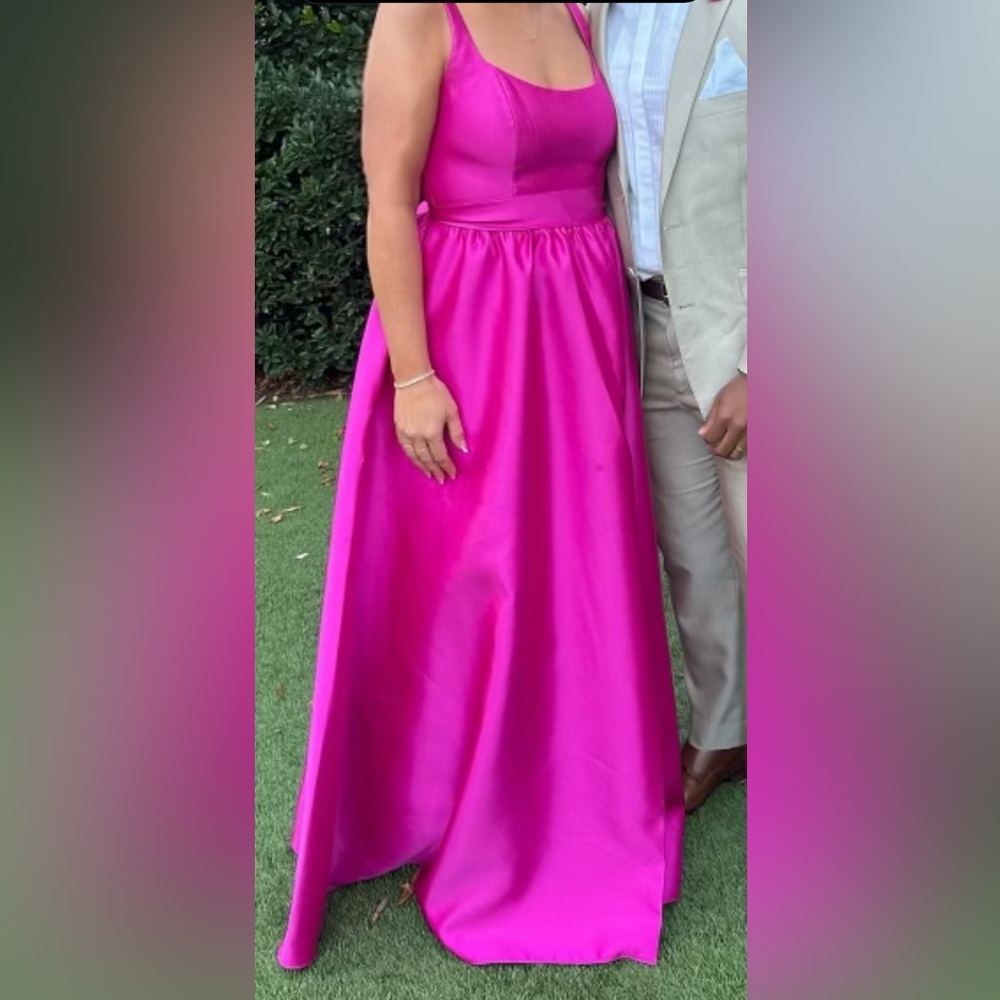 Dessy Group Think Pink Bridesmaid Dress - Picture 3 of 5